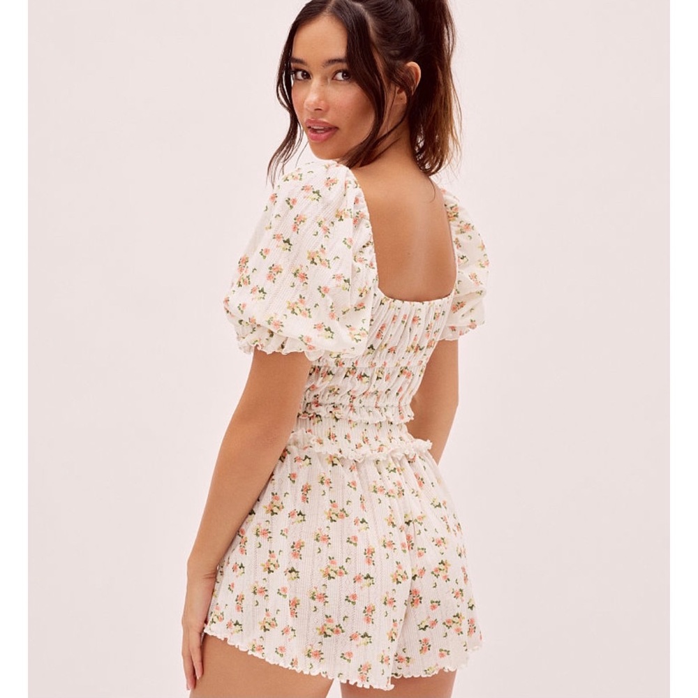 For Love & Lemons Lola Pointelle Shorts - Picture 6 of 10